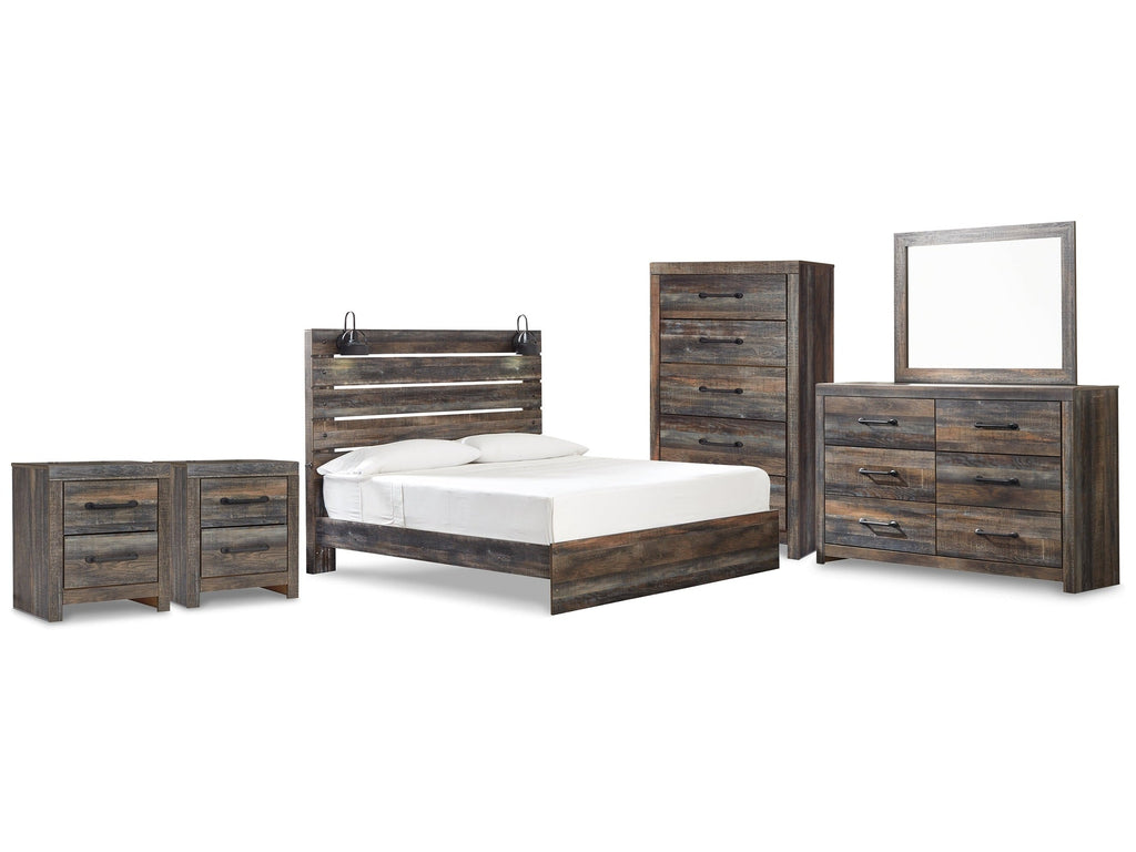 Drystan Multi King Panel Bedroom Set
