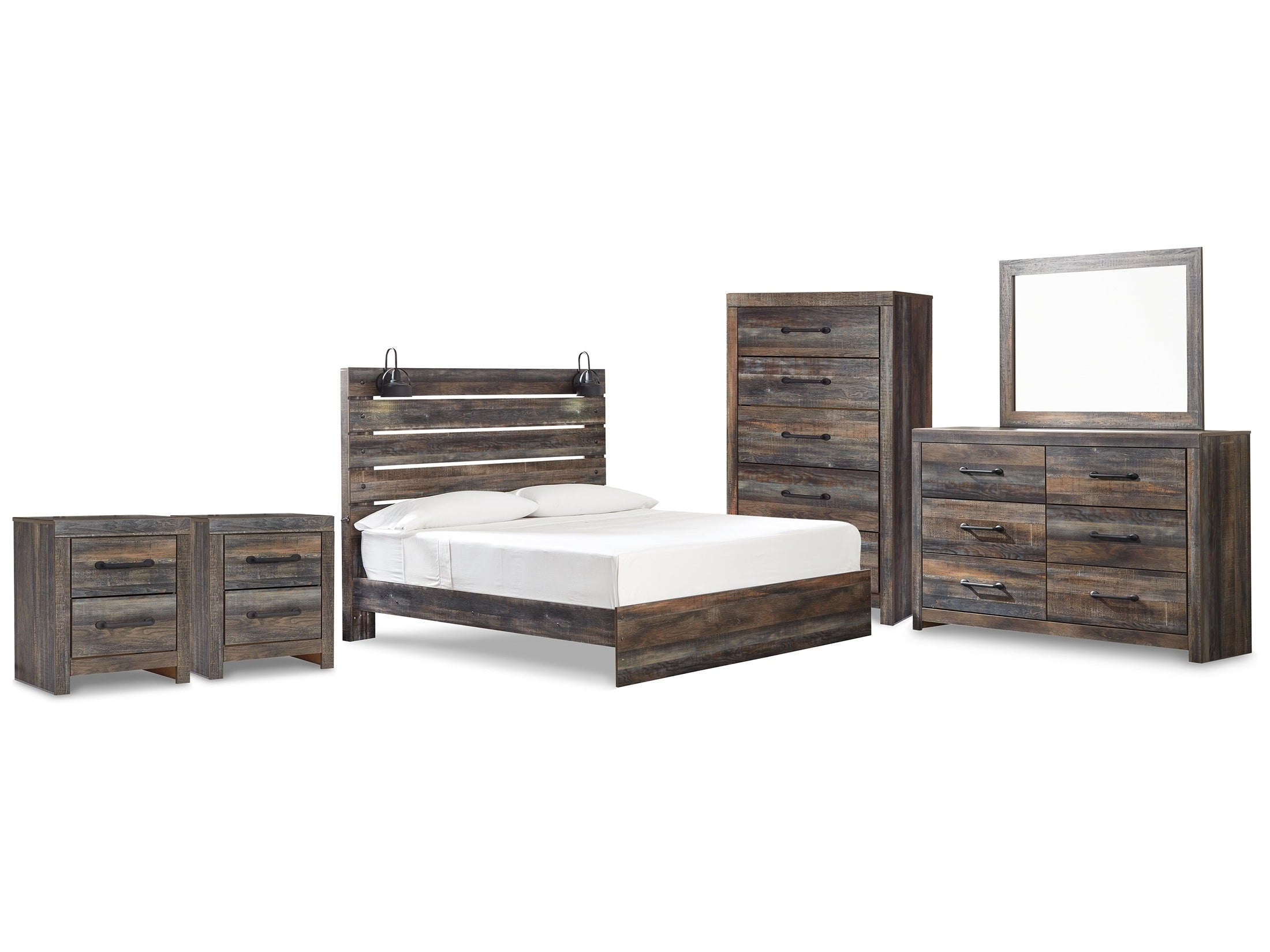 Drystan Multi King Panel Bedroom Set
