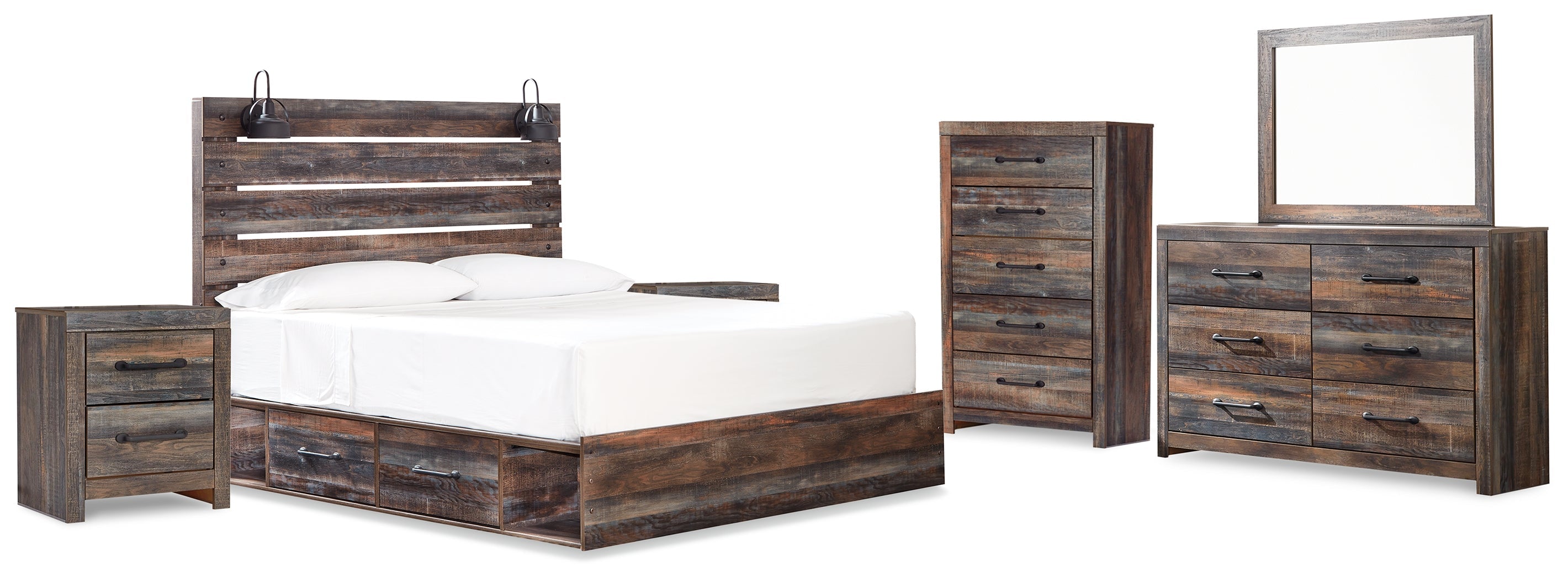 Drystan Multi King Panel Bedroom Set