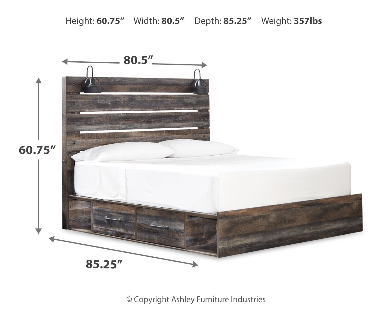 Drystan Multi King Panel Bedroom Set