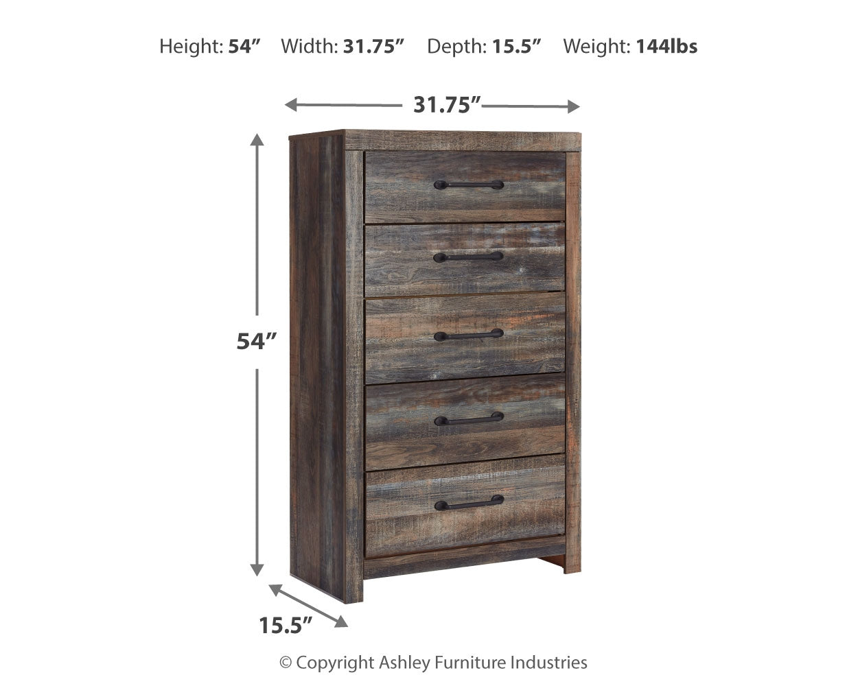 Drystan Multi King Panel Bedroom Set