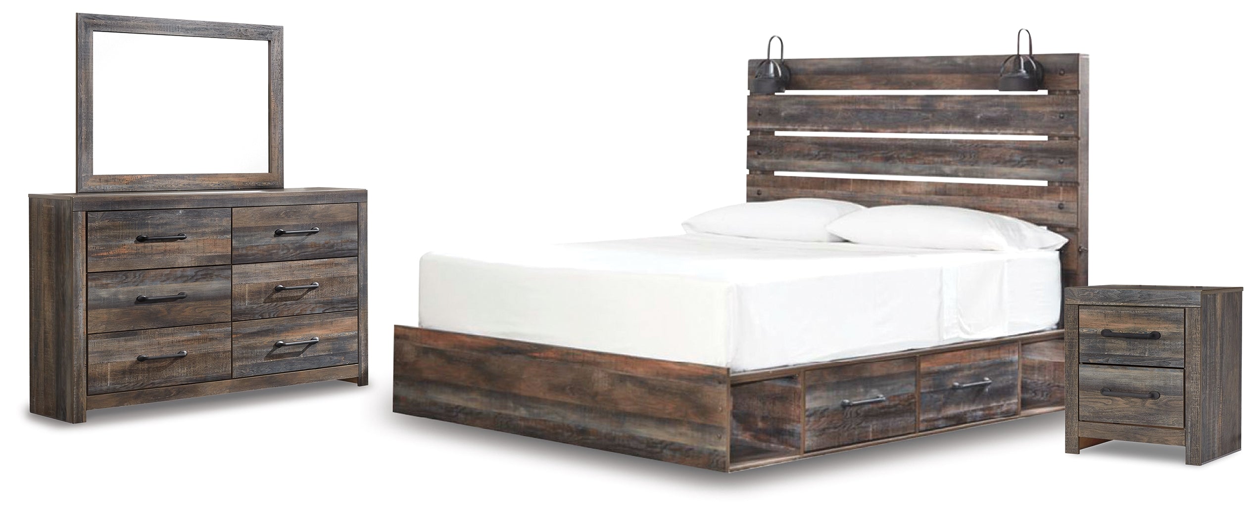 Drystan Multi King Panel Bedroom Set