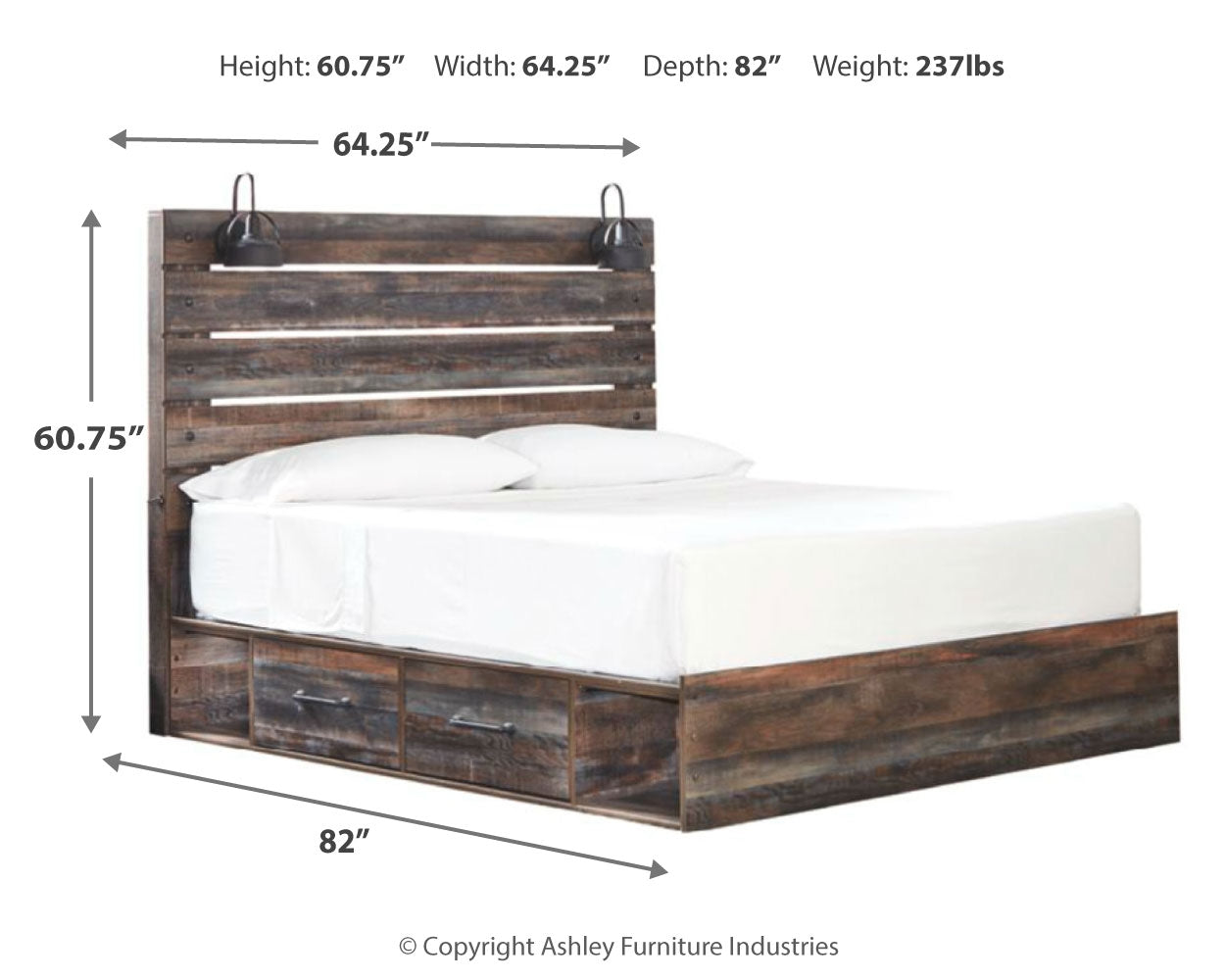 Drystan Multi King Panel Bedroom Set