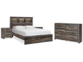 Drystan Multi Queen Bookcase Bed & Dresser & 2 Nightstands