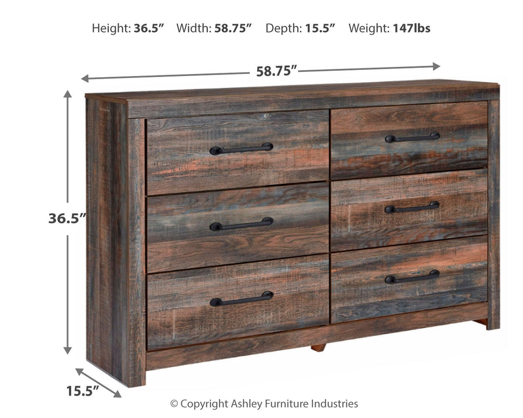 Drystan Multi Queen Bookcase Bed & Dresser & 2 Nightstands