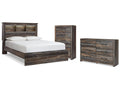Drystan Multi Queen Bookcase Bedroom Set with Dresser and Chest