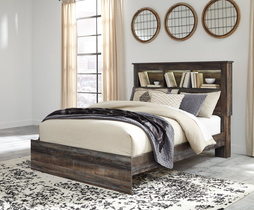 Drystan Multi Queen Bookcase Bedroom Set with Dresser and Chest