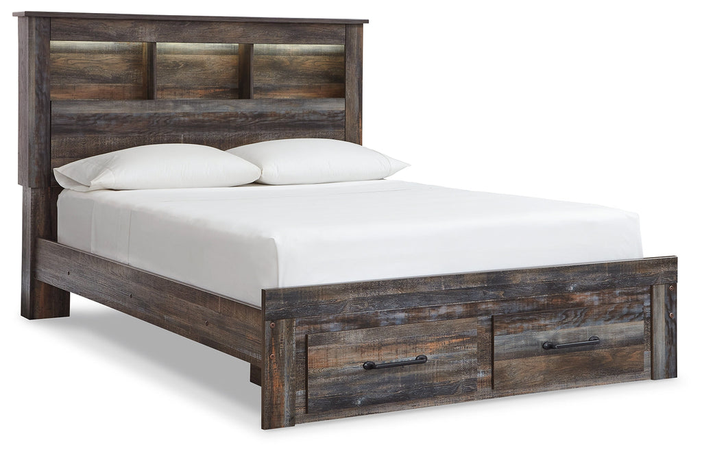Drystan Multi Queen Bookcase Storage Bed, Dresser and Mirror