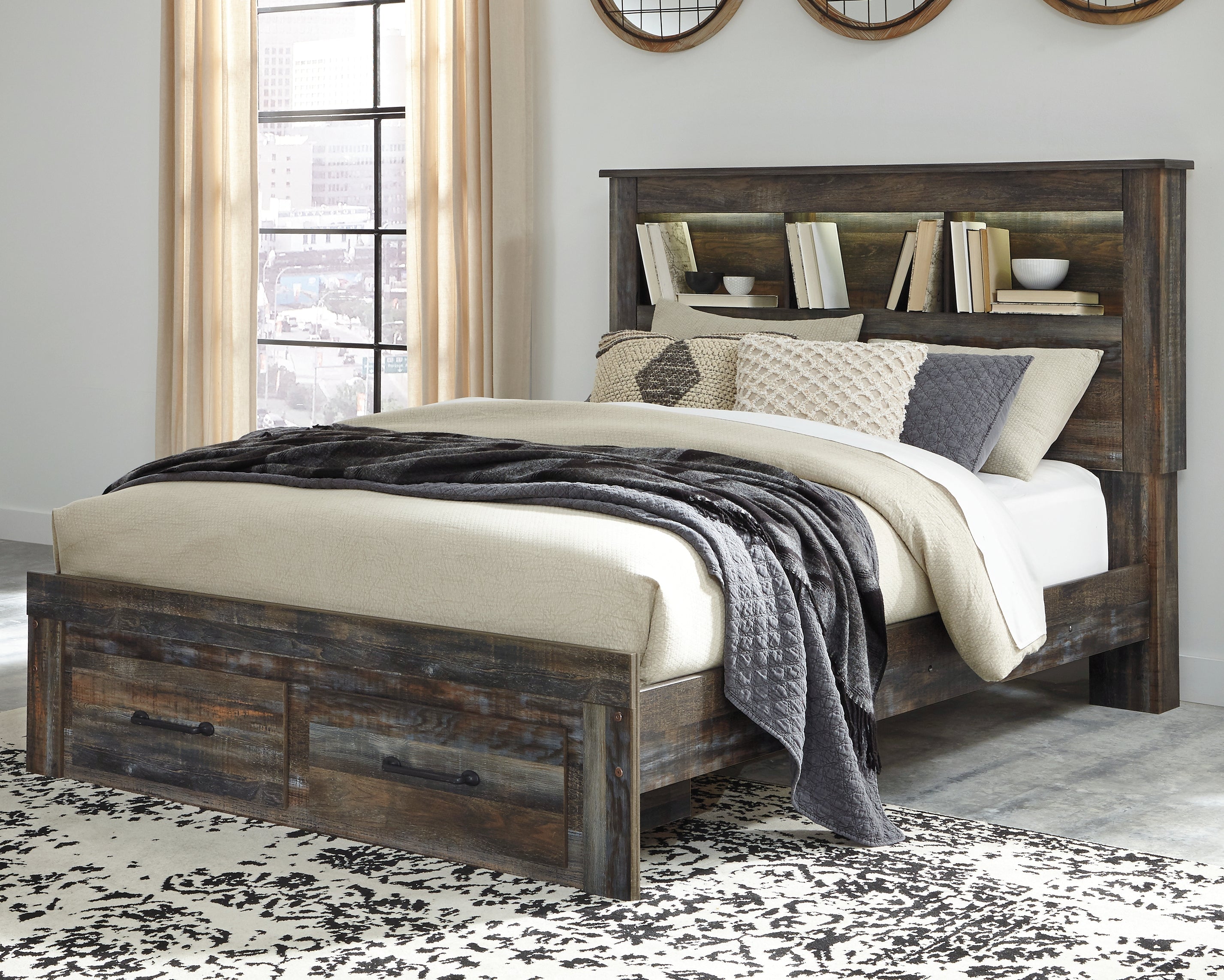 Drystan Multi Queen Bookcase Storage Bedroom Set