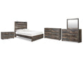 Drystan Multi Queen Panel Bed, 2 Dressers, Mirror and 2 Nightstands