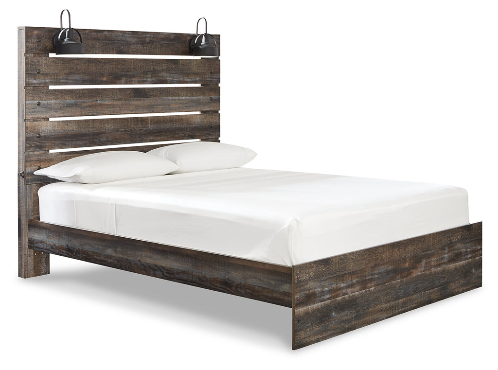 Drystan Multi Queen Panel Bed, 2 Dressers, Mirror and 2 Nightstands