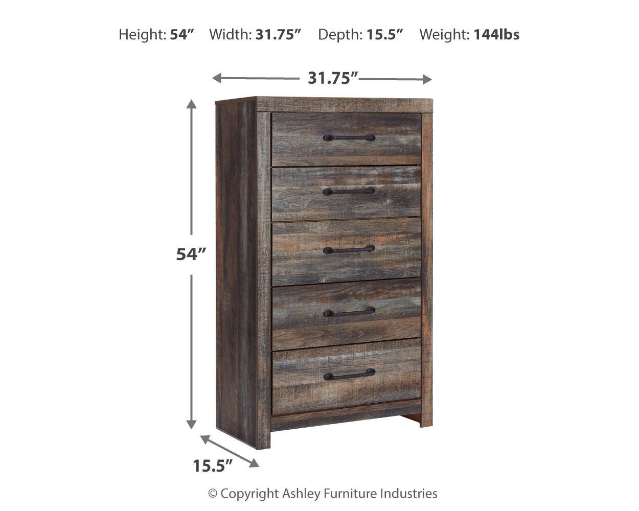 Drystan Multi Queen Panel Storage Bed, Dresser, Mirror, Chest and 2 Nightstands