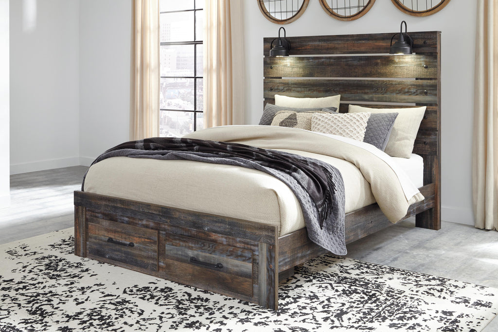 Drystan Multi Queen Panel Storage Bed, Dresser, Mirror, Chest and 2 Nightstands