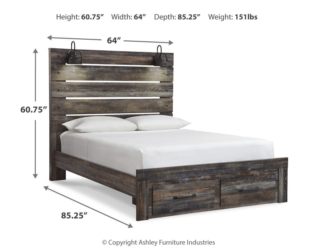 Drystan Multi Queen Panel Storage Bed, Dresser, Mirror, Chest and 2 Nightstands
