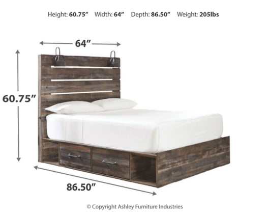 Drystan Multi Tone Queen Panel Bedroom Set / 4 Pc