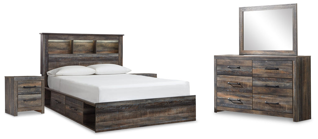 Drystan Queen Bookcase Storage Bedroom Set