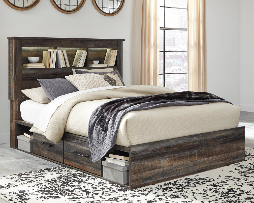 Drystan Queen Bookcase Storage Bedroom Set