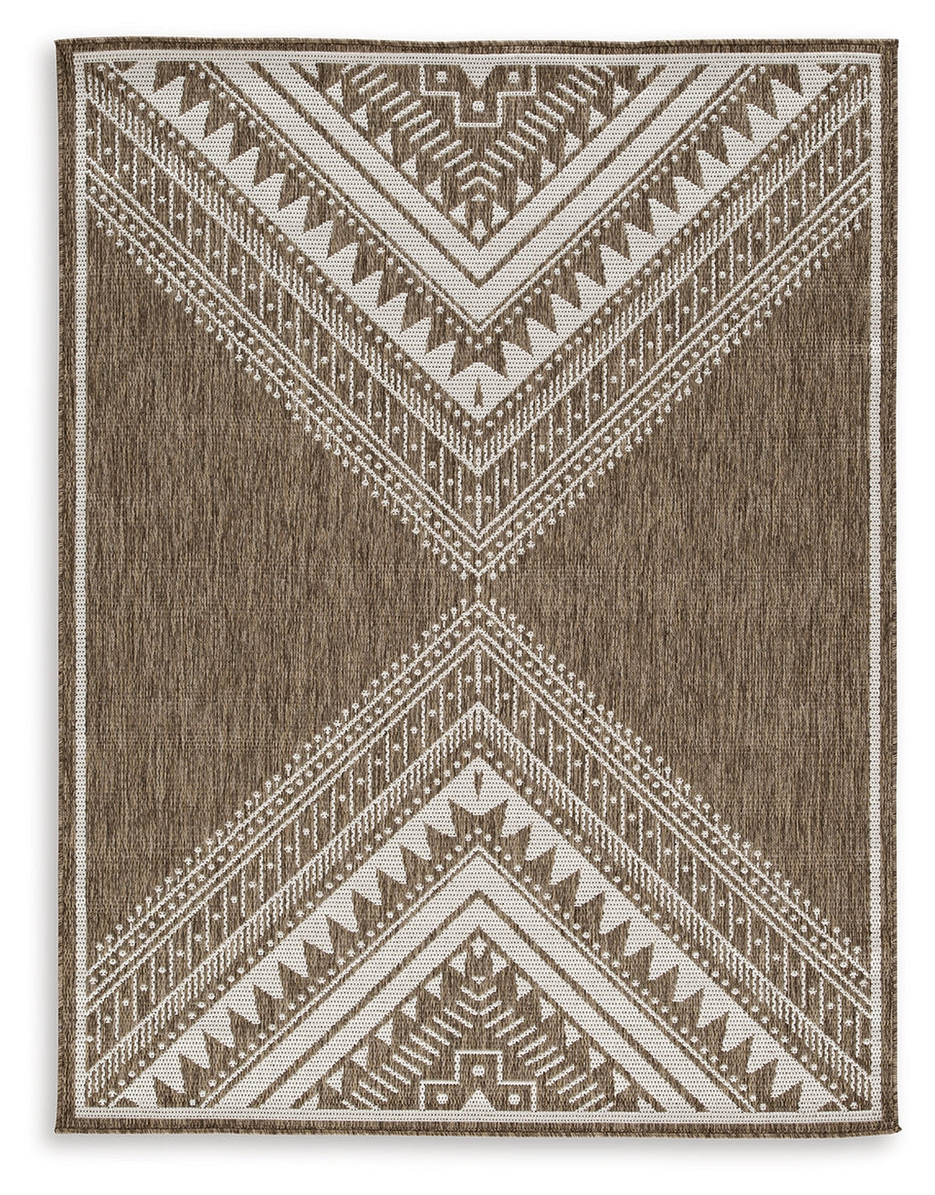 Dunsler Brown/Cream 5' x 7' Rug