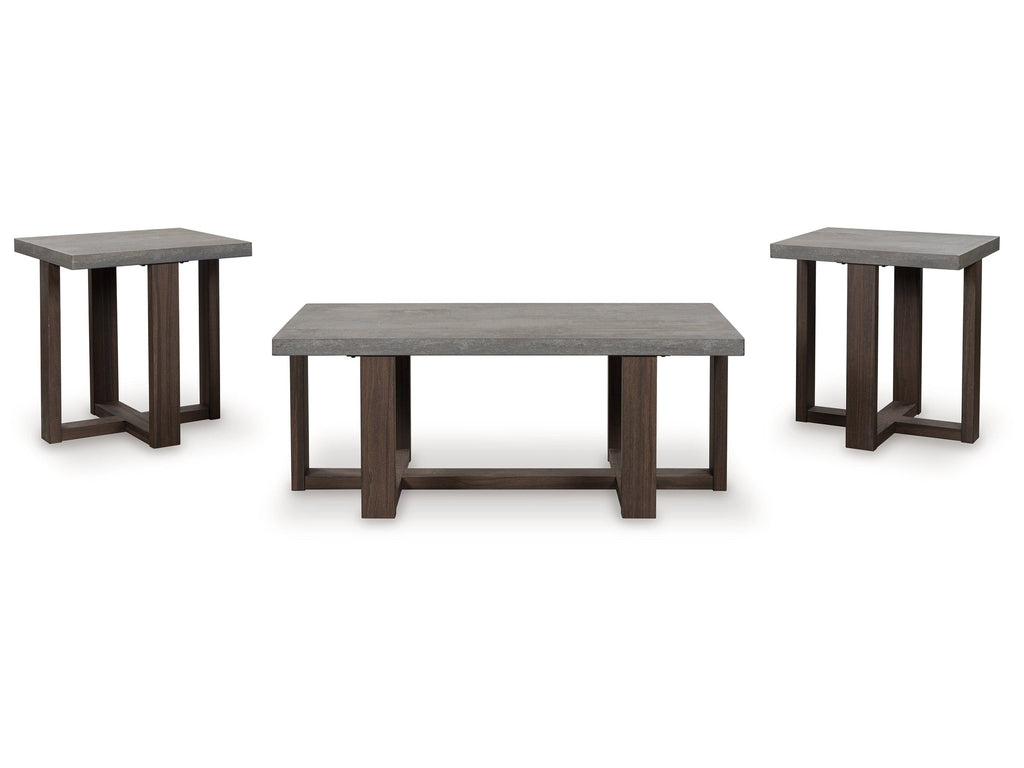 Dynnford Gray/Brown Occasional Table Set (Set of 3)