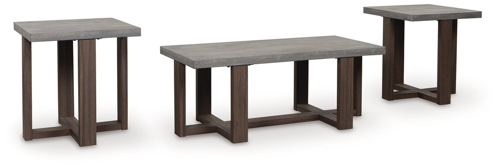 Dynnford Gray/Brown Occasional Table Set (Set of 3)