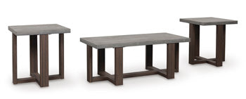 Dynnford Gray/Brown Occasional Table Set (Set of 3)