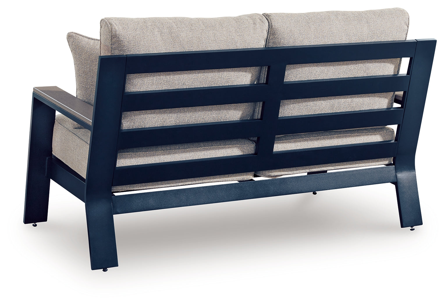 East Beach Navy Blue/Driftwood Loveseat w/Cushion