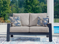 East Beach Navy Blue/Driftwood Loveseat w/Cushion