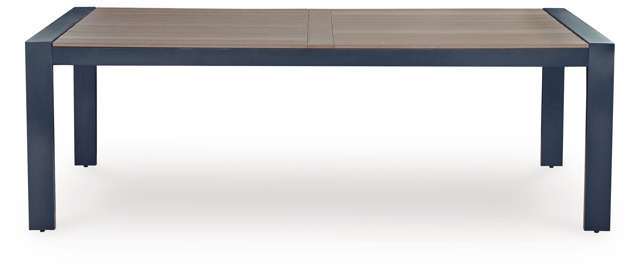East Beach Navy Blue/Driftwood RECT Dining Table w/UMB OPT