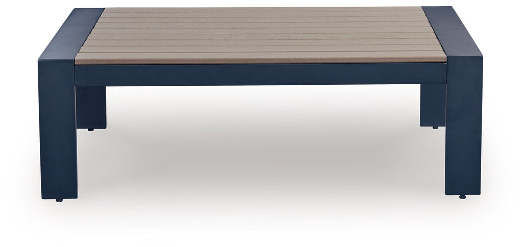 East Beach Navy Blue/Driftwood Rectangular Cocktail Table
