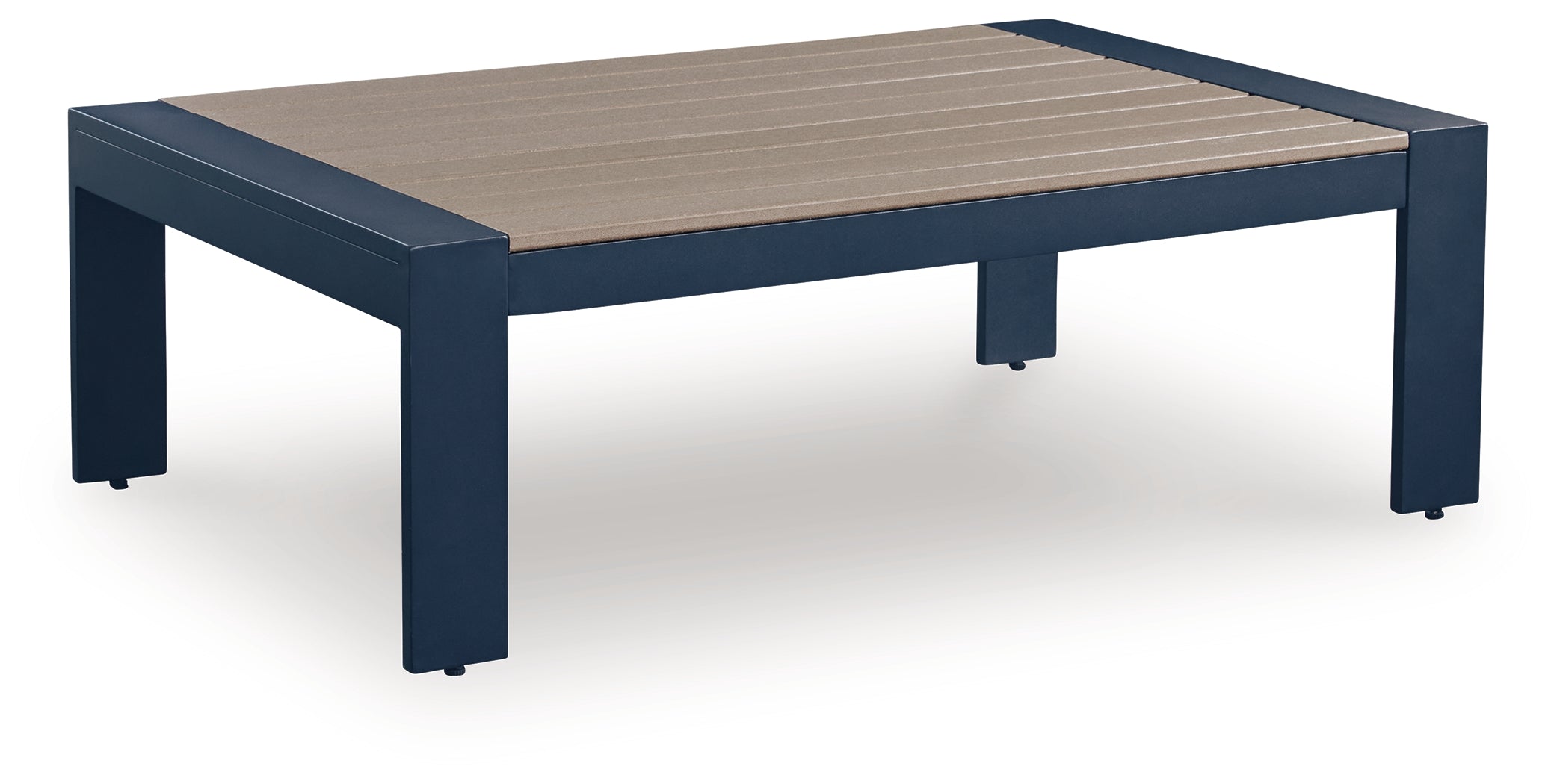 East Beach Navy Blue/Driftwood Rectangular Cocktail Table