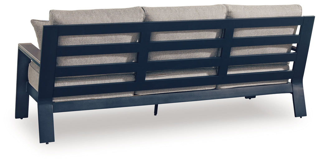 East Beach Navy Blue/Driftwood Sofa with Cushion