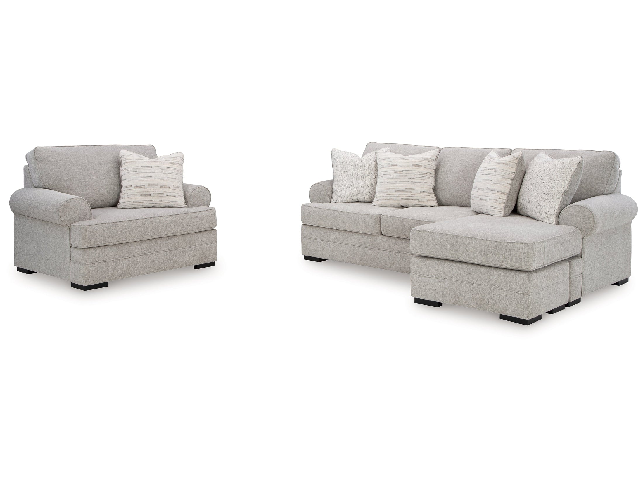 Eastonbridge Shadow Sofa Chaise & Oversized Chair