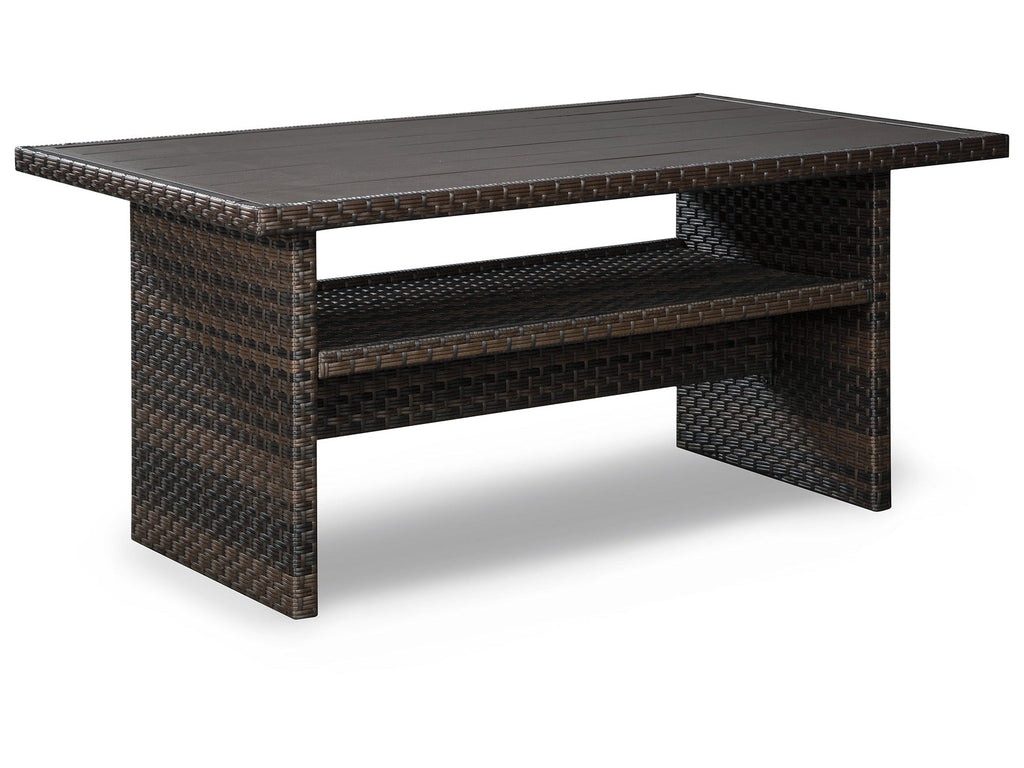 Easy Isle Dark Brown Rectangular Multi-Use Outdoor Table