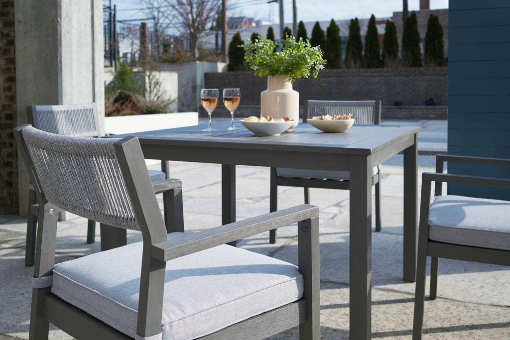 Eden Town Gray & Light Gray Outdoor Armchair w/ Cushion (Set of 2)