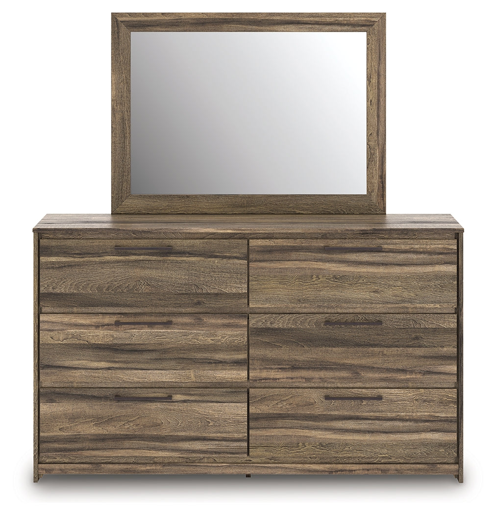 Elbrim Brown Dresser and Mirror