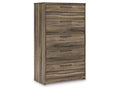 Elbrim Brown Five Drawer Chest