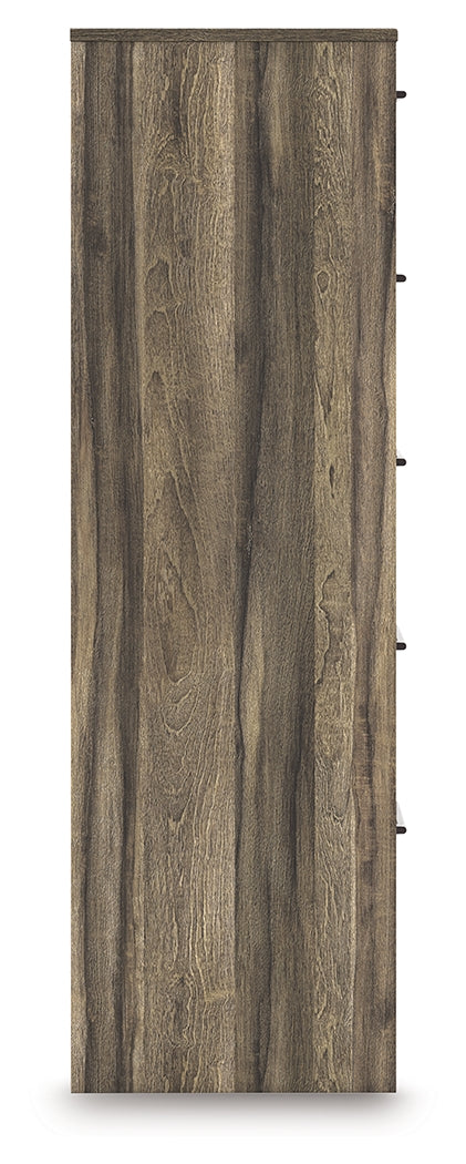 Elbrim Brown Five Drawer Chest