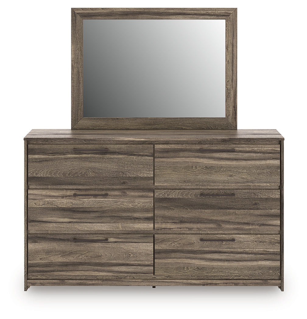 Elbrim Brown Full Panel Bed, Dresser and Mirror