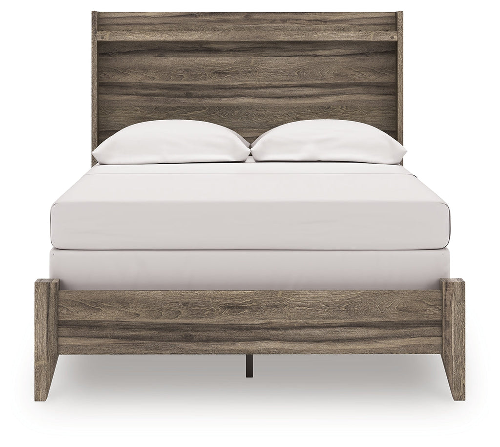 Elbrim Brown Full Panel Bed, Dresser and Mirror