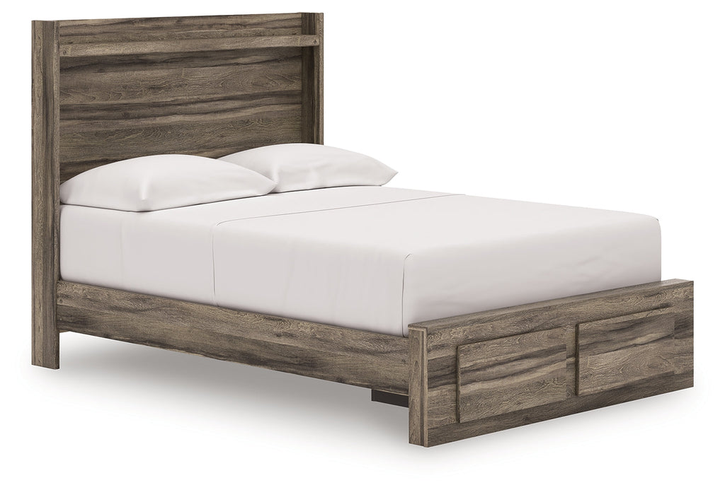 Elbrim Brown Full Panel Storage Bed, Dresser and Mirror