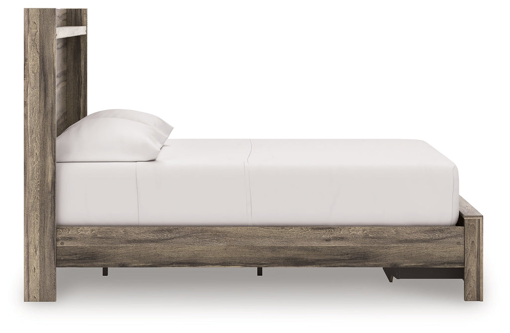 Elbrim Brown Full Panel Storage Bed, Dresser and Mirror