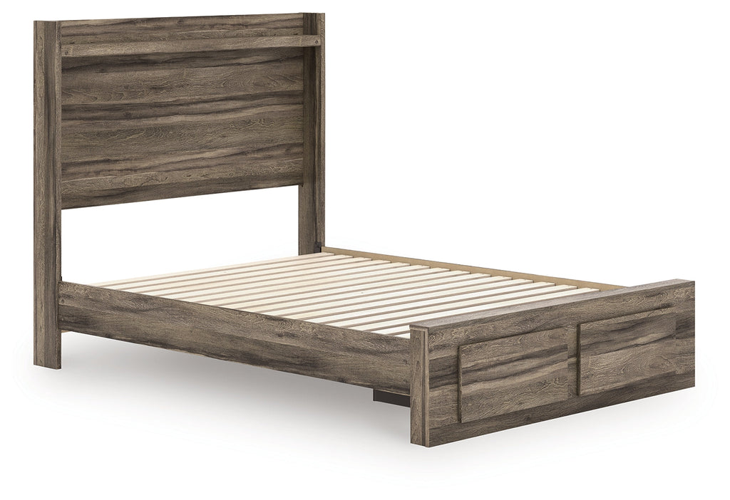 Elbrim Brown Full Panel Storage Bed, Dresser and Mirror