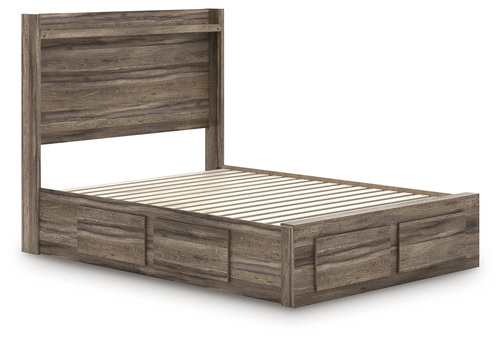 Elbrim Brown Full Panel Storage Bed, Dresser and Mirror
