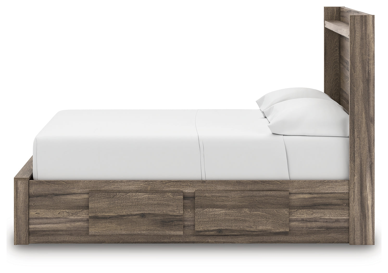 Elbrim Brown Full Panel Storage Bed, Dresser and Mirror