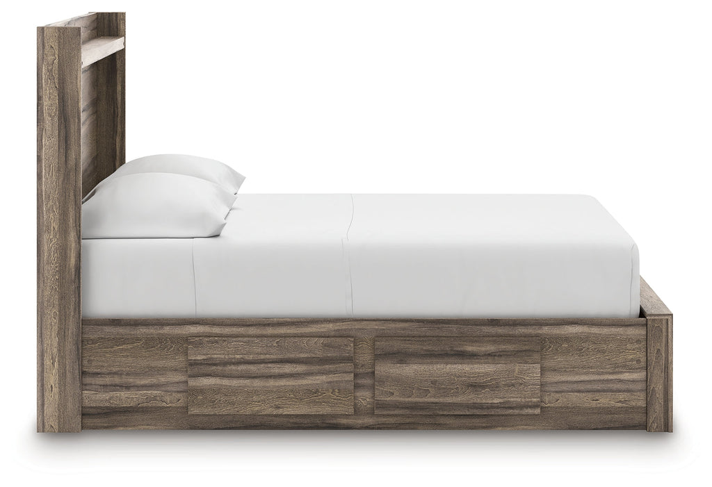 Elbrim Brown Full Panel Storage Bed, Dresser and Mirror