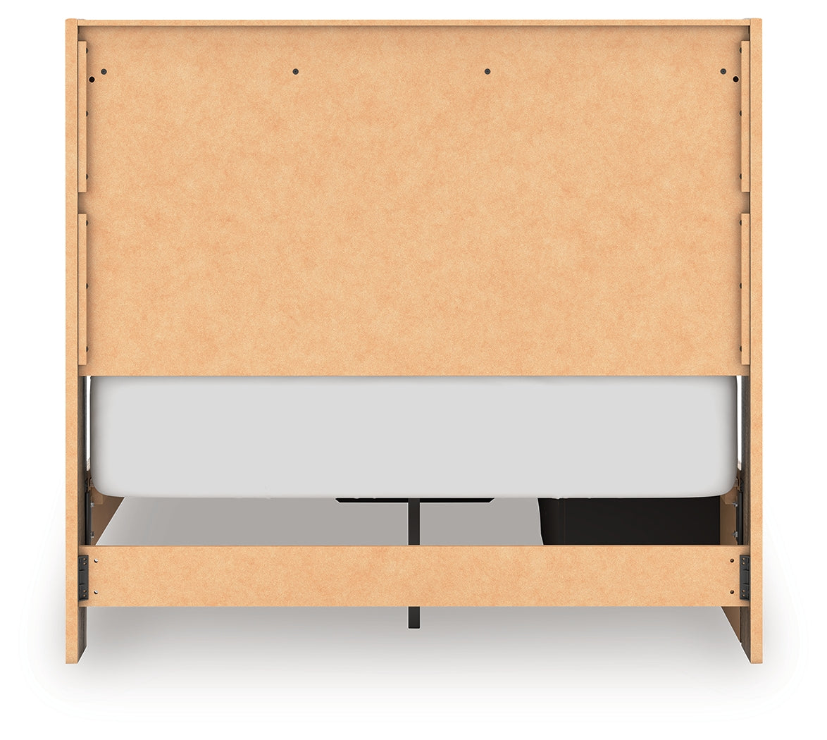 Elbrim Brown Full Panel Storage Bed, Dresser and Mirror