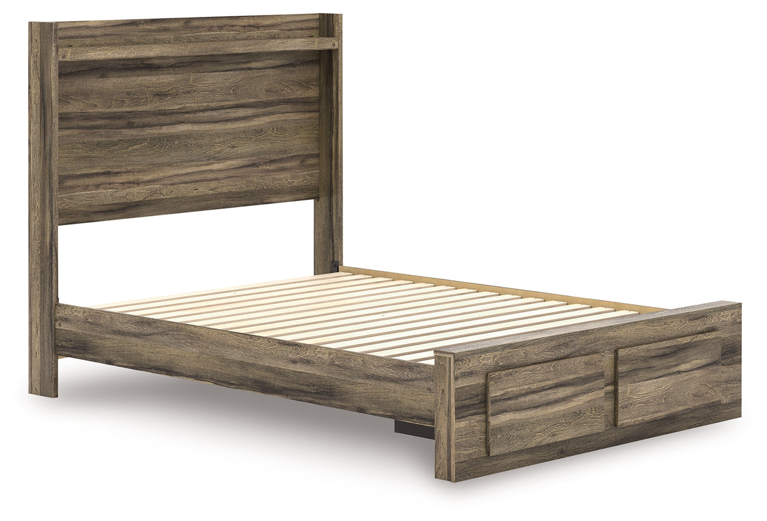 Elbrim Brown Full Panel Storage Bed