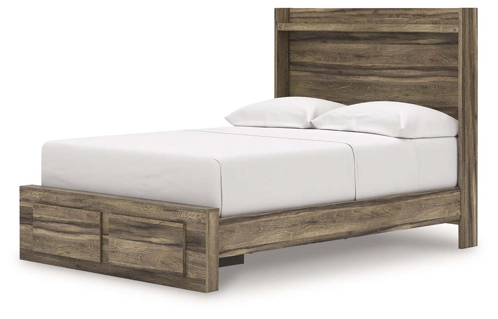 Elbrim Brown Full Panel Storage Bed