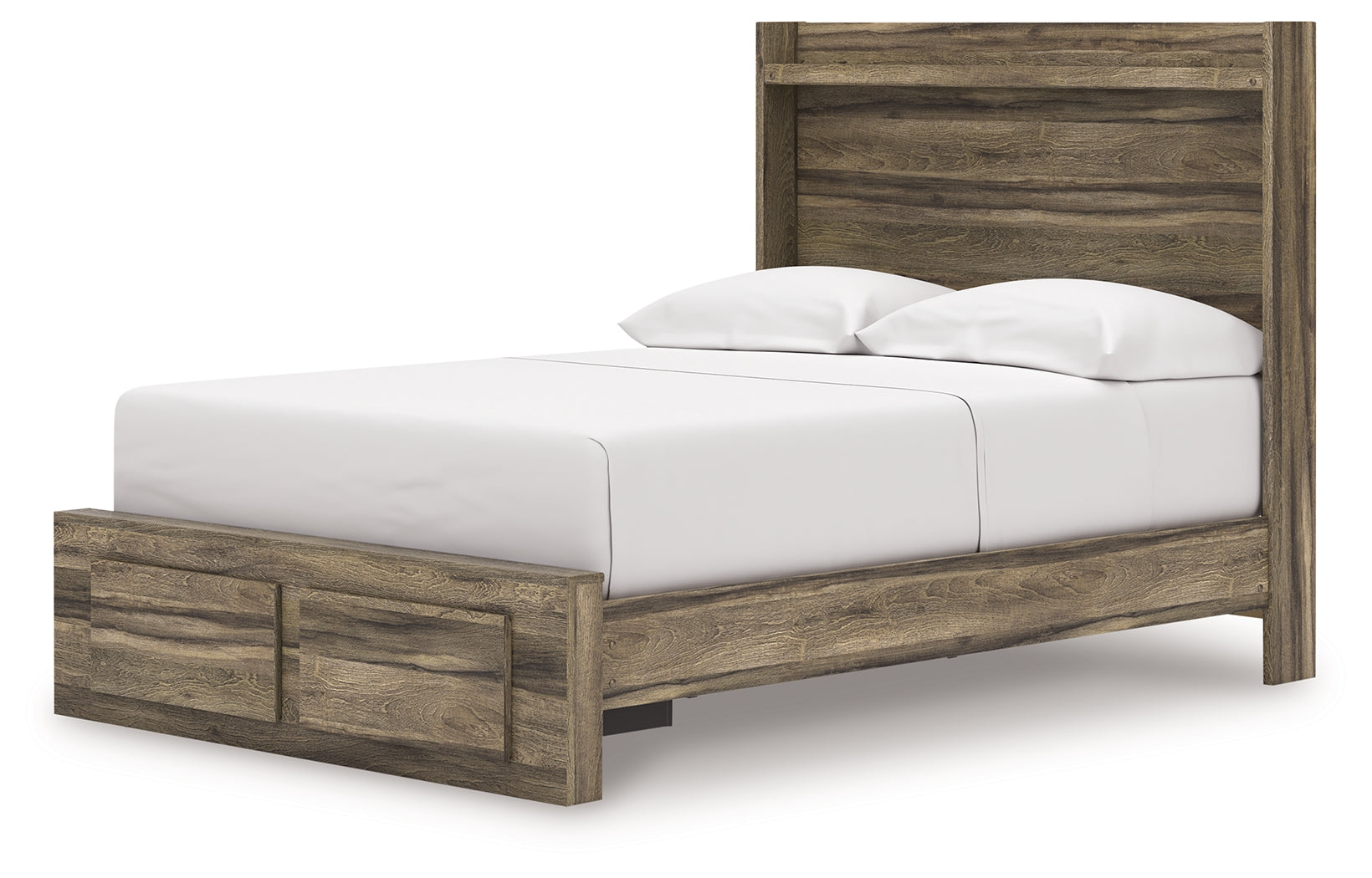 Elbrim Brown Full Panel Storage Bed