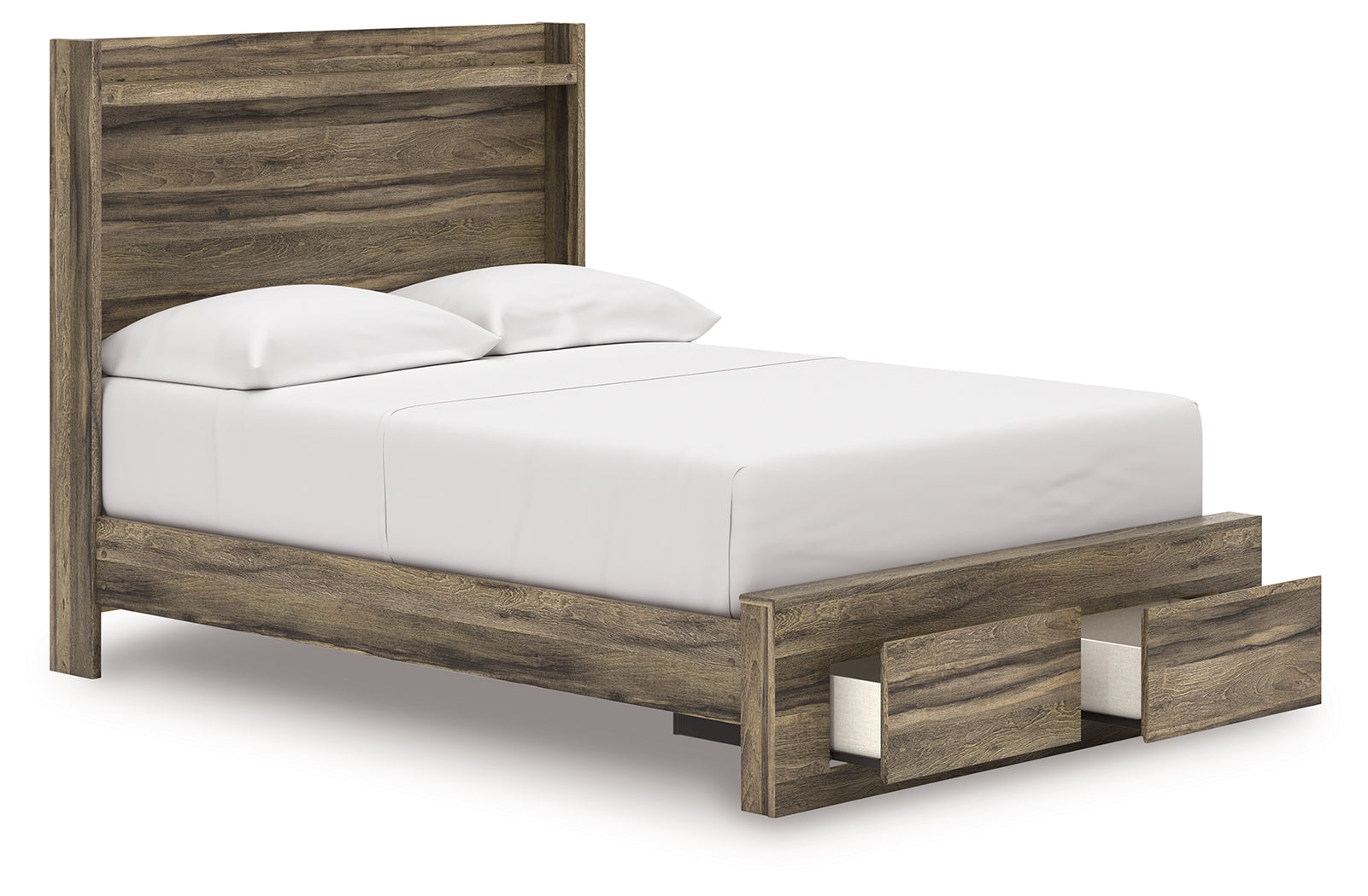 Elbrim Brown Full Panel Storage Bed